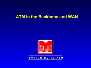 ATM in the Backbone and WAN
SS WW II TT CC HH II NN GG TT OO AA TT MM
 