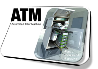 ATM
Automated Teller Machine
• Past
• Present
• Future
 