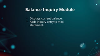ATM Manageemnet Project integrated with Ai | PPTX
