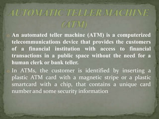 ATM System by image processing | PPTX