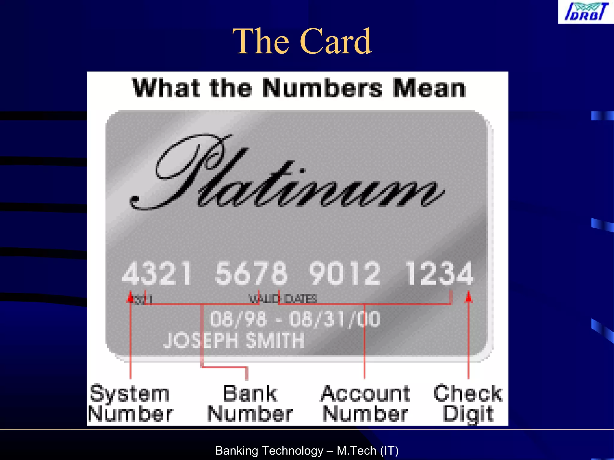 Banking Technology – M.Tech (IT)
The Card
 