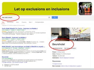 Let op exclusions en inclusions
 