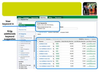 Voer
keyword in
Krijg
additionele
keyword
suggesties
 
