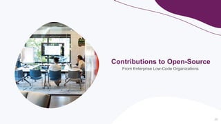 20
Contributions to Open-Source
From Enterprise Low-Code Organizations
 