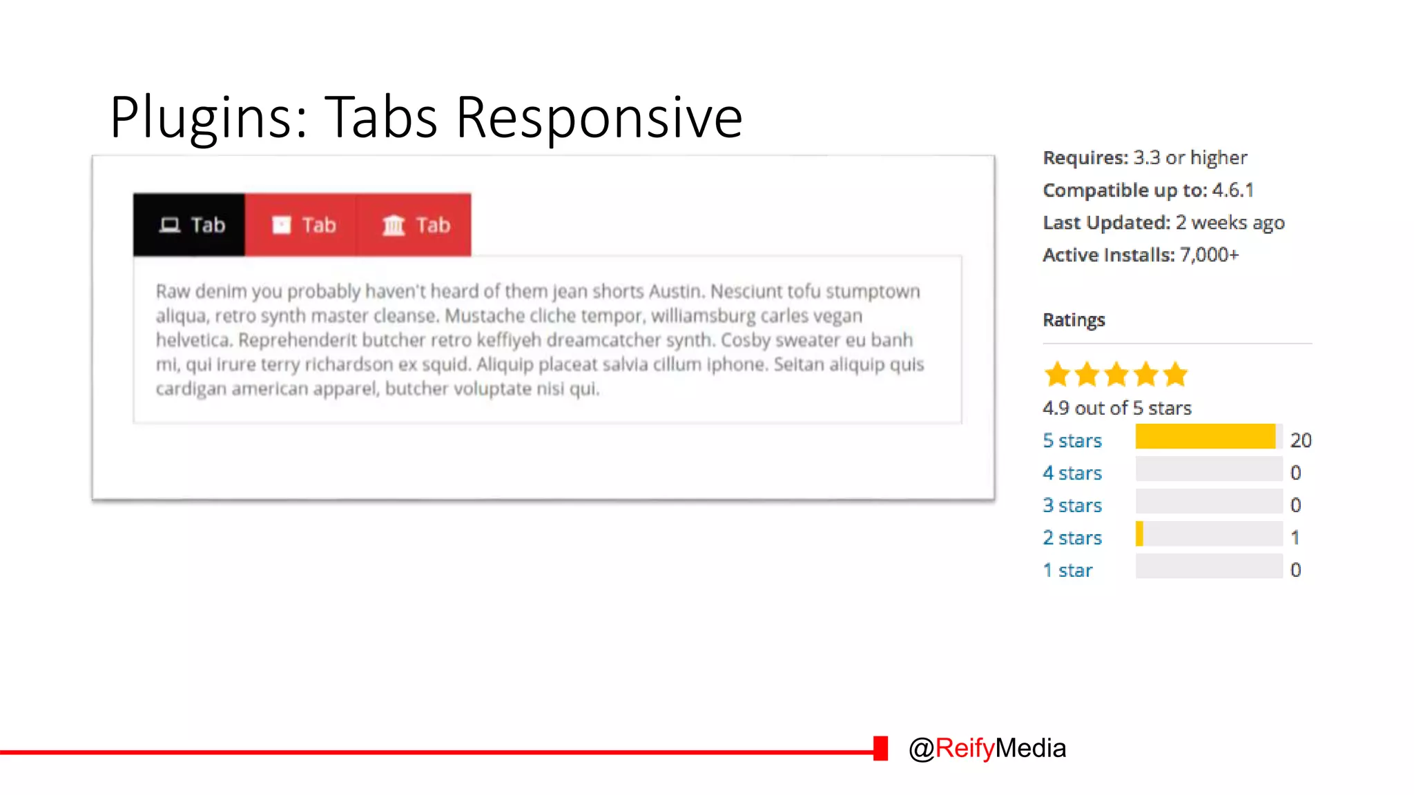 Plugins: Tabs Responsive
@ReifyMedia
 