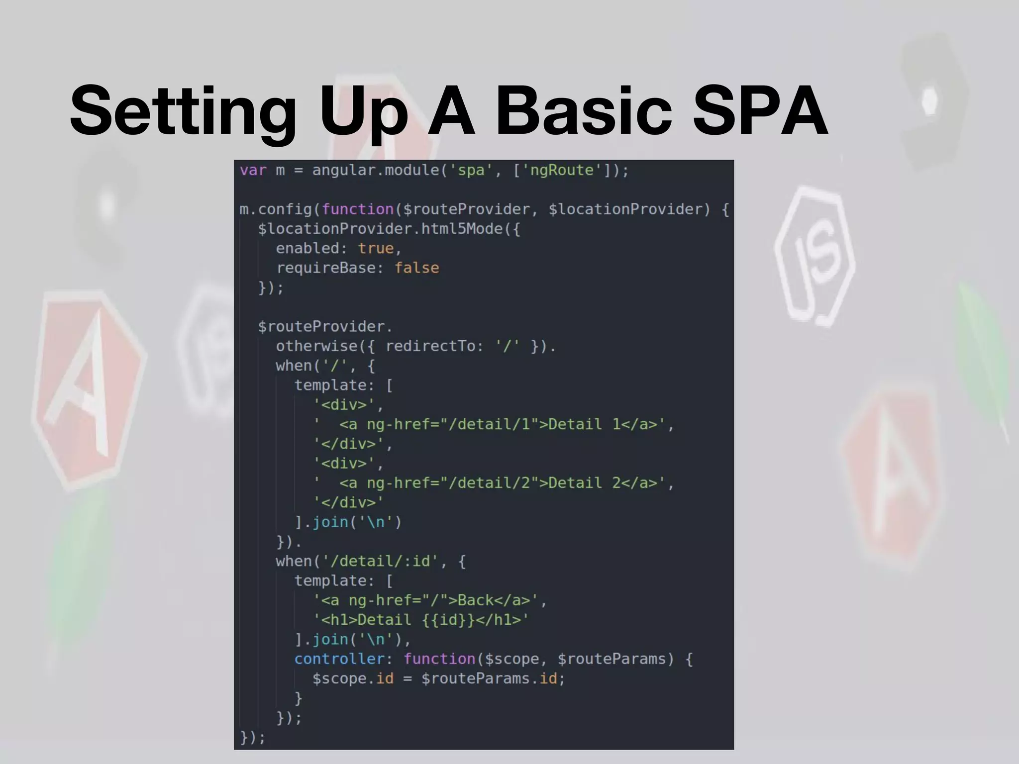 Setting Up A Basic SPA
 