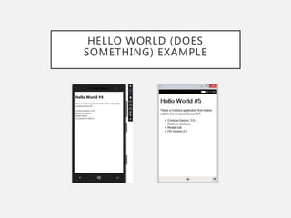 HELLO WORLD (DOES
SOMETHING) EXAMPLE
 