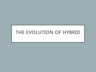 THE EVOLUTION OF HYBRID
 