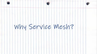 IBM Cloud
Why Service Mesh?
 