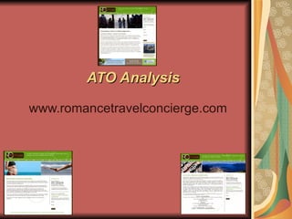 OTA Analysis www.romancetravelconcierge.com 