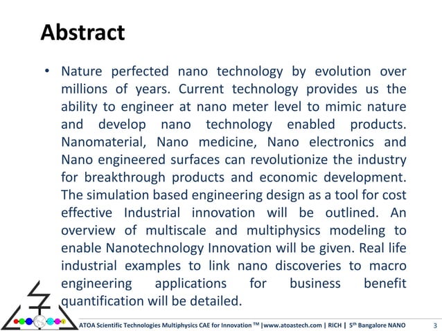 Multiscale and Multiphysics Modeling for Industrial Nanotechnology ...