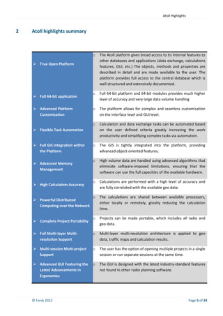 Atoll platform highlights and lte | PDF
