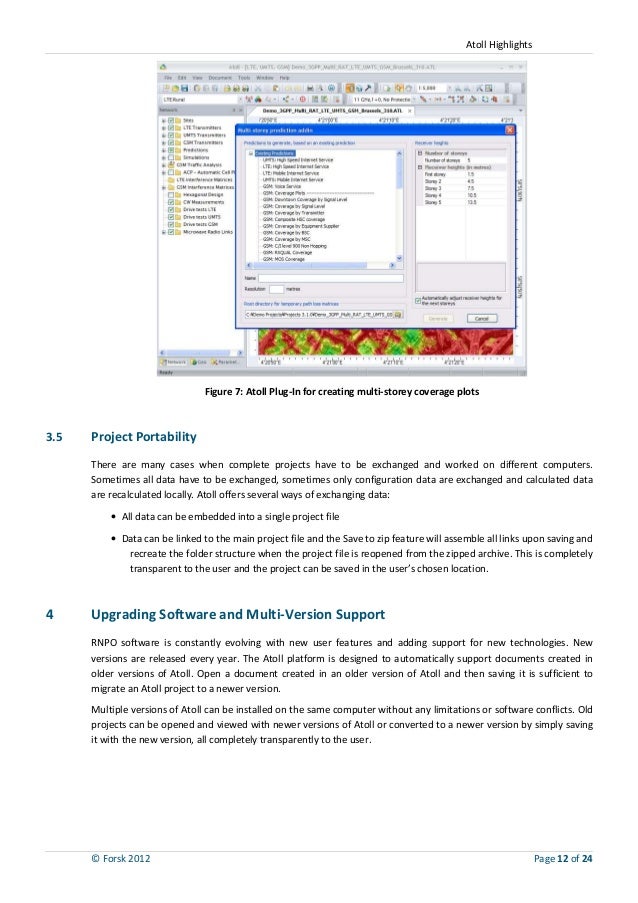 Atoll platform highlights and lte