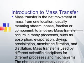mass transfer operation include in chemical engineering | PPT ...