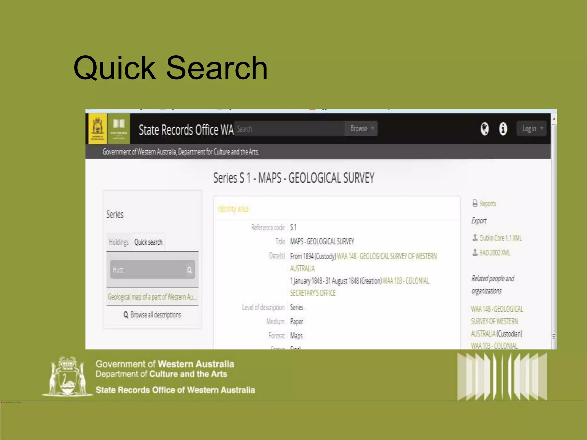 Search within Series Quick Search 
 