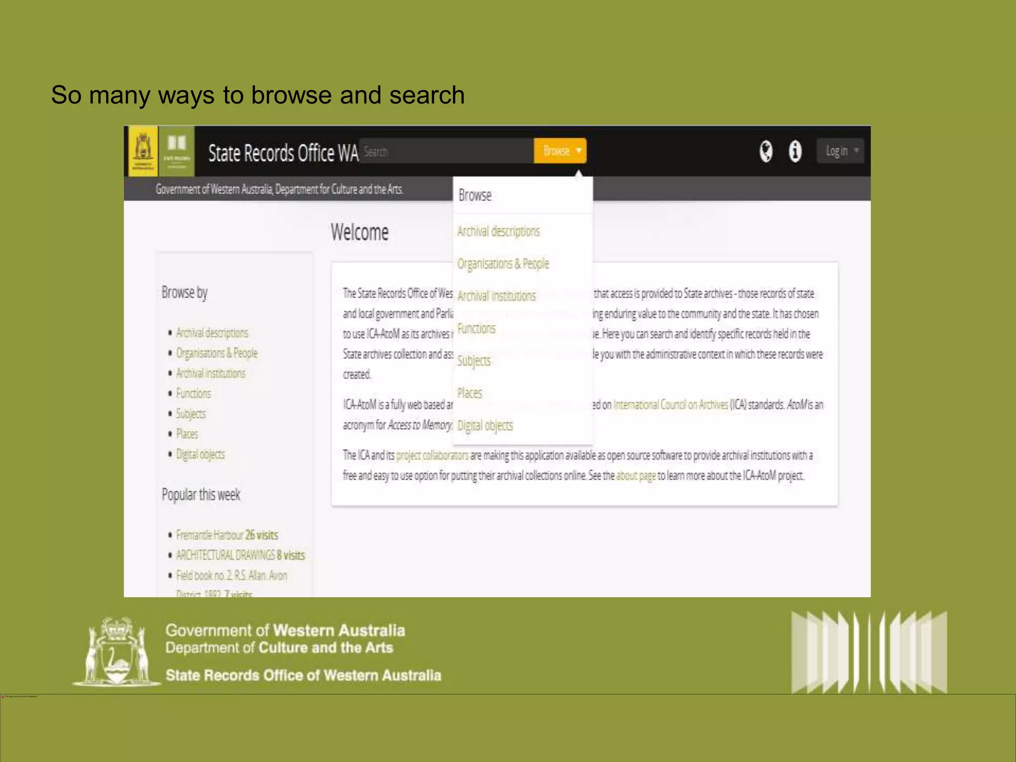 So many ways to browse and search 
 