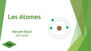 Les Atomes
Maryam Bazzi
2017-2018
Play
 