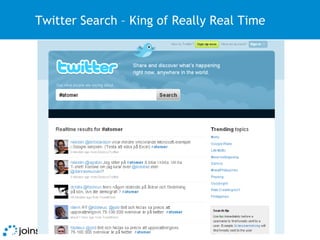 Twitter Search – King of Really Real Time 