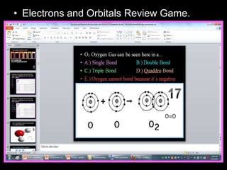 • Electrons and Orbitals Review Game.
 