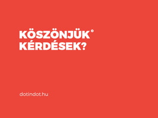 KÖSZÖNJÜK°
KÉRDÉSEK?
dotindot.hu
 