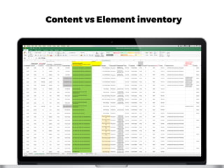 Content vs Element inventory
 
