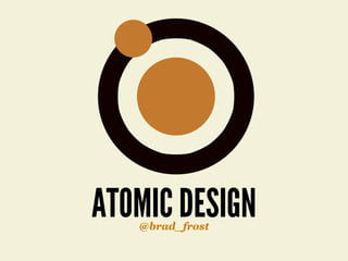 ATOMIC DESIGN@brad_frost
 