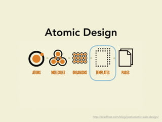 Atomic Design
http://bradfrost.com/blog/post/atomic-web-design/
 