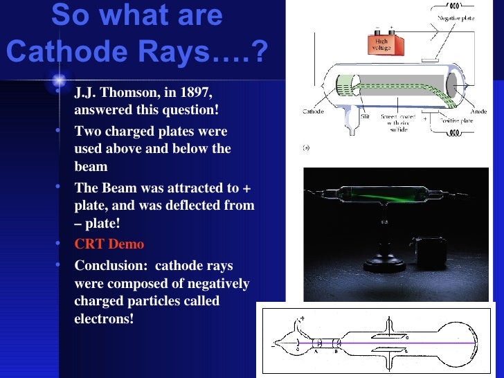 describe jj thomson cathode ray experiment describe jj thomson cathode ray experiment