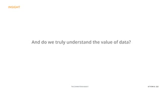 THE CONNECTIONSAGENCY
INSIGHT
And do we truly understand the value of data?
 
