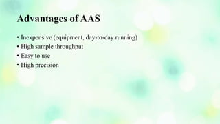 Atomic absorption spectrometry (aas) | PPTX