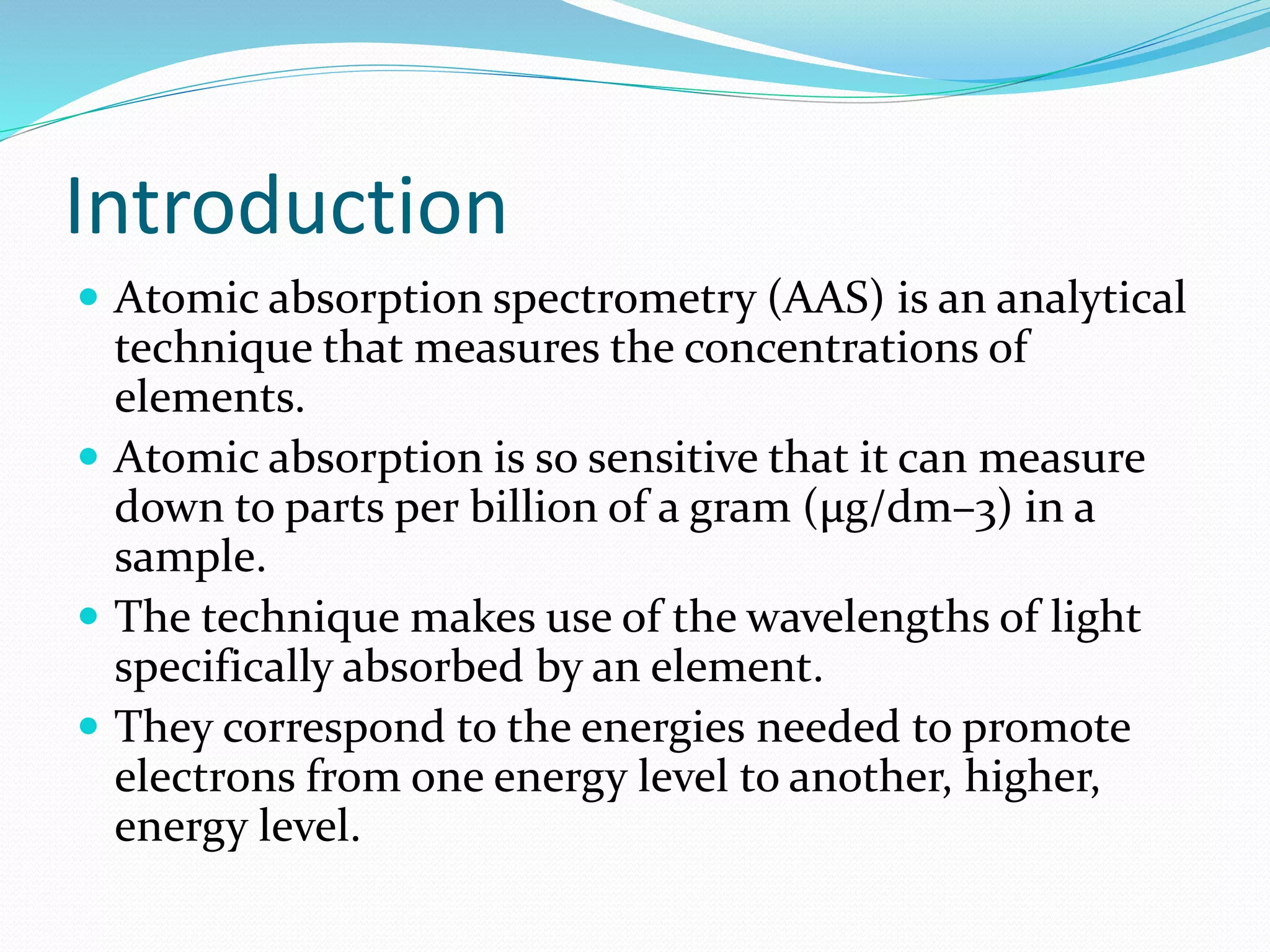 Atomic absorption spectrophotometry | PPTX | Chemistry | Science
