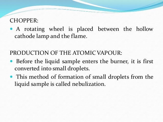 Atomic absorption spectroscopy