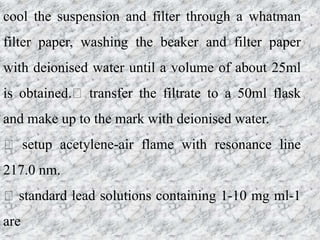 Atomic absorption spectroscopy | PPTX