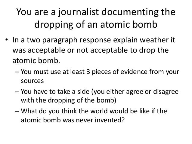 atomic bomb dbq essay