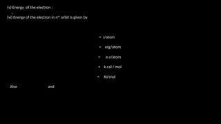 Calorbit Atomic concept.pptx jee , neet notes/formula | PPTX