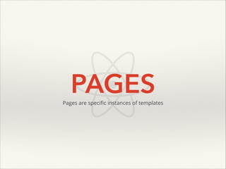 PAGES

Pages are speciﬁc instances of templates

 
