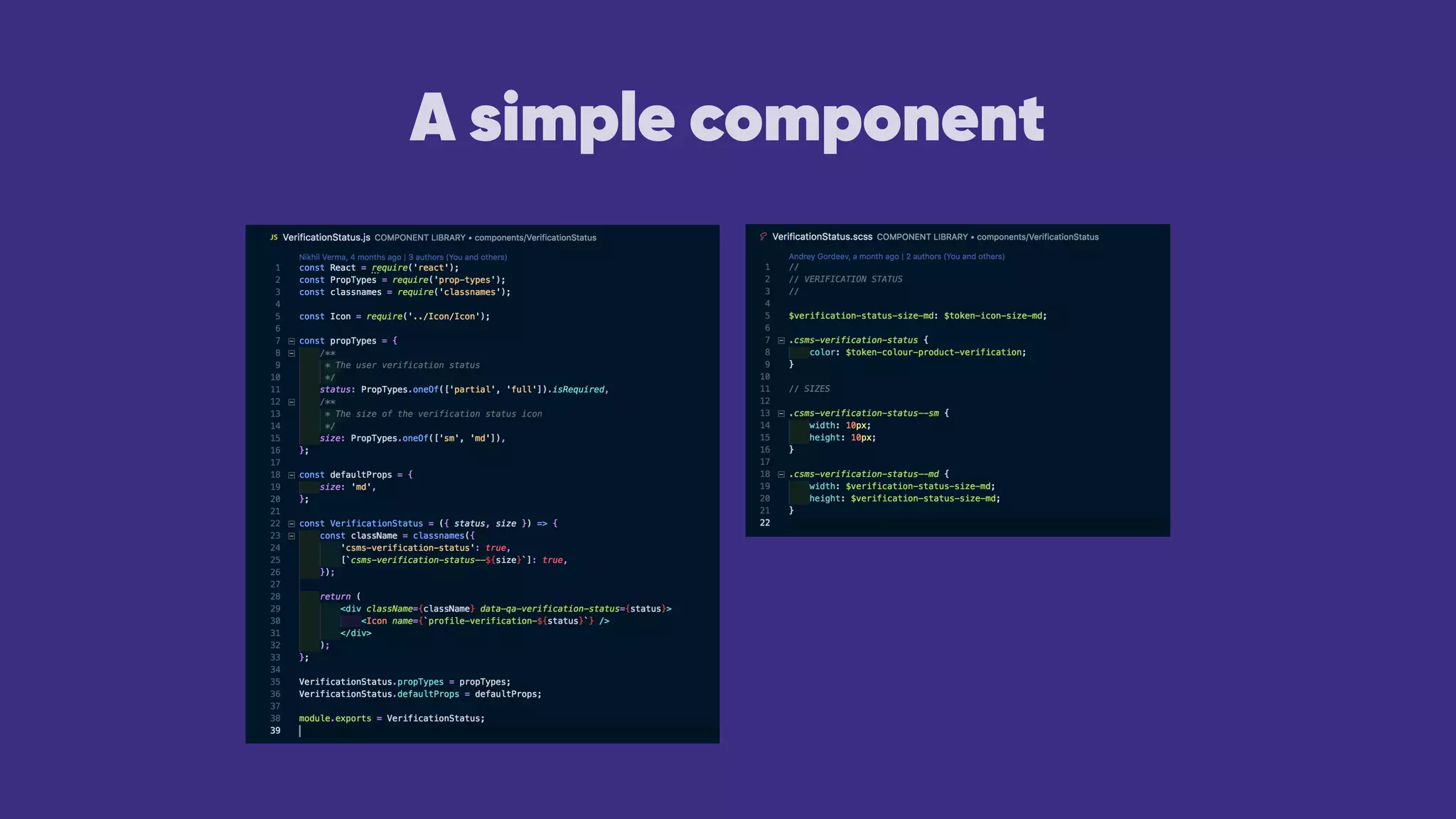 A simple component
 