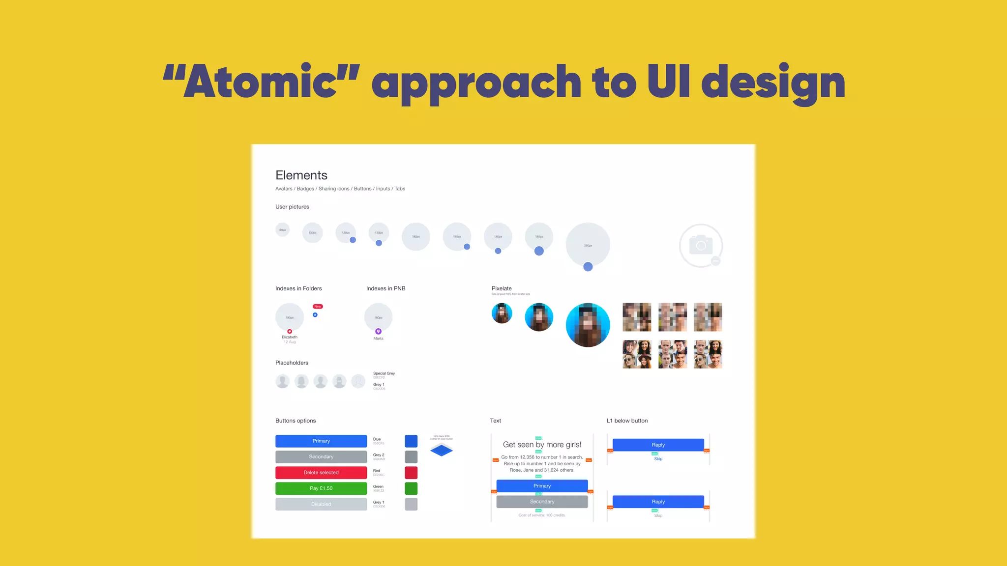 “Atomic” approach to UI design
 
