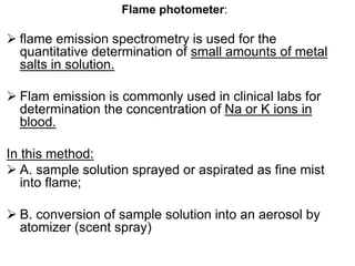 Flam Sample Atomic Emission Spectroscopy (Chapter10.ppt