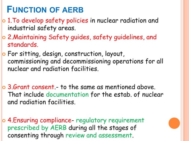 Atomic energy regulatory board (aerb) | PPTX | Medical Tests | Medical ...