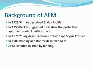 Atomic force microscopy | PPTX