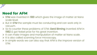 Stm Invention ATOMIC FORCE MICROSCOPY.ppt