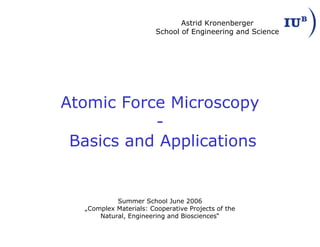 Atomic force microscopy(afm) | PDF