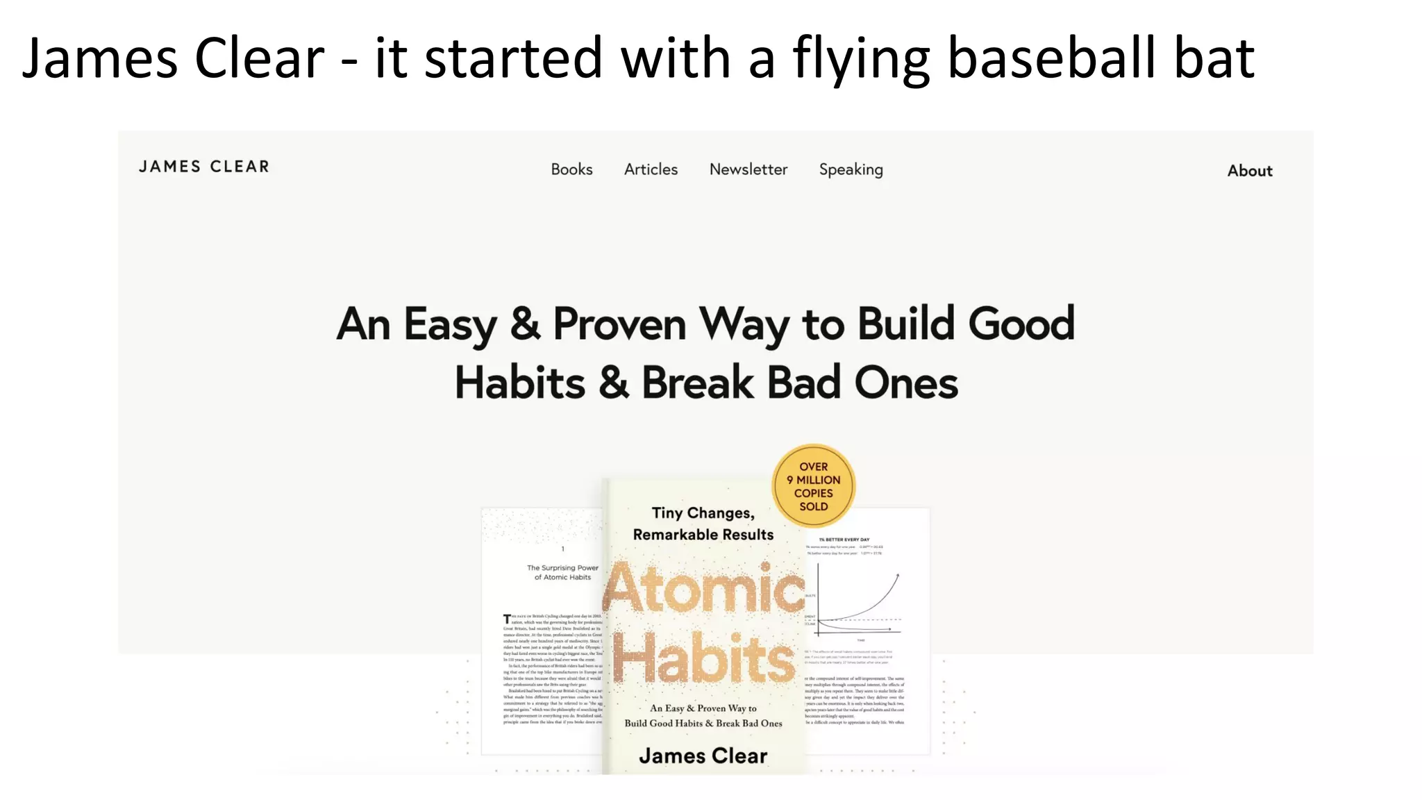 James Clear - it started with a flying baseball bat
 
