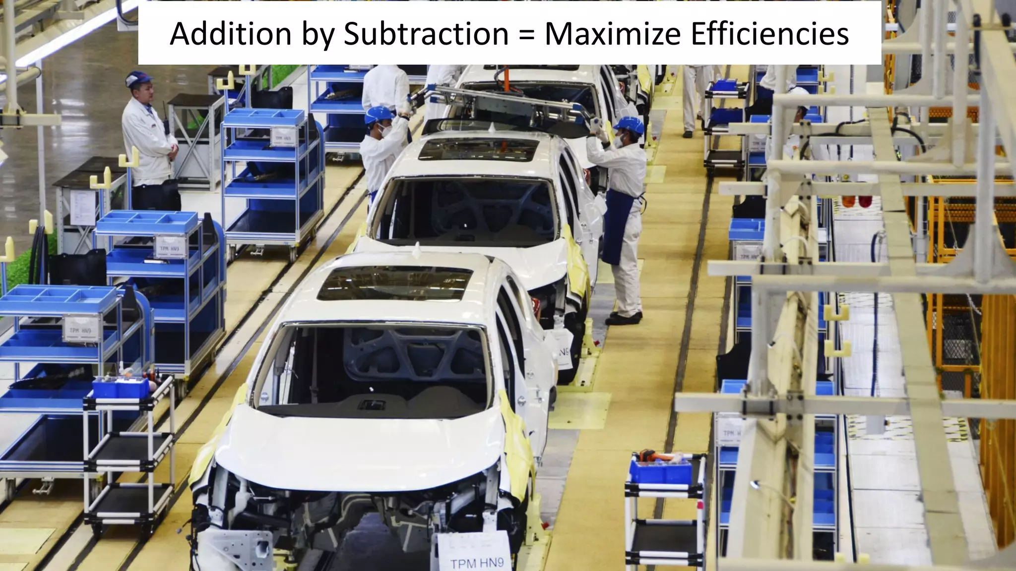 Addition by Subtraction = Maximize Efficiencies
 