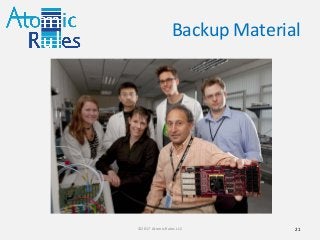 Backup Material
21©2017 Atomic Rules LLC
 