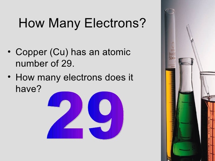How many electrons does copper have?