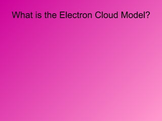 What is the Electron Cloud Model? 