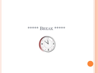 ***** BREAK *****
 