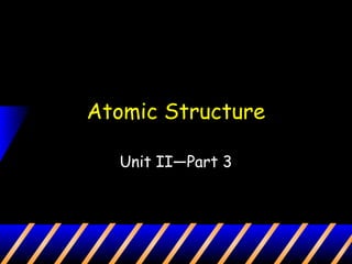 Atomic Structure
Unit II—Part 3
 